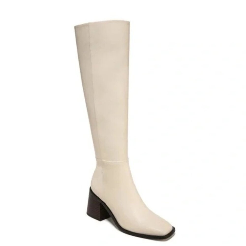 🆕SAM EDELMAN Wade Knee High Boot Ivory Off-White 8.5 - Picture 4 of 16